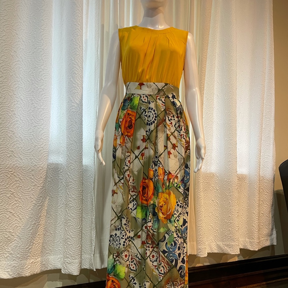 D’SHE Yellow floral maxi dress.